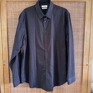 Calvin Klein Mens Dress Shirt Black - Size XL - 17 1/2" Neck